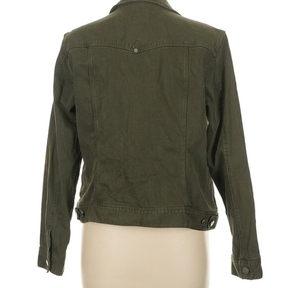 Liverpool Los Angeles, dark green stretch jean jacket. - Picture 2 of 4